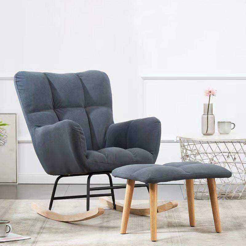 Arms Included Chair 26.7" L X29.5"W X34.6"H Chair for Living Room Grey Velvet Clearhalo 'Accent Chairs' 'accent_chairs' 'Chairs & Seating' 'furn' 'furn_accent_chairs' 'Furniture' 'furniture_accent_chairs' 'Living Room Furniture' 5022876