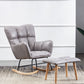 Arms Included Chair 26.7" L X29.5"W X34.6"H Chair for Living Room Silver Gray Faux Leather Clearhalo 'Accent Chairs' 'accent_chairs' 'Chairs & Seating' 'furn' 'furn_accent_chairs' 'Furniture' 'furniture_accent_chairs' 'Living Room Furniture' 5022885