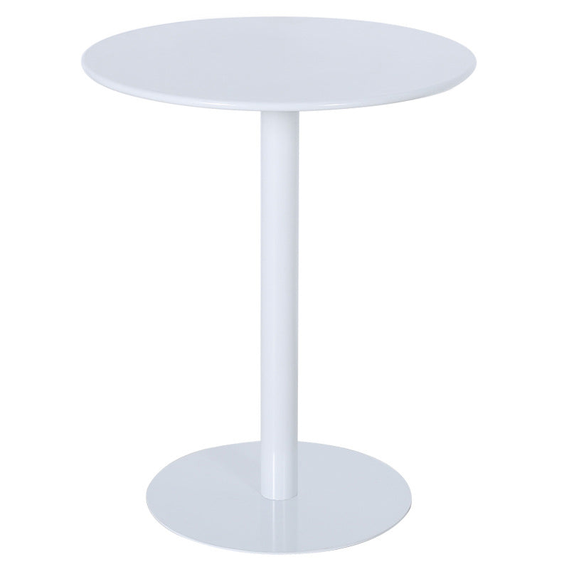 Pedestal Base Design Cocktail Table Multi-color Selection of Round Metal Coffee Table Gloss White Clearhalo 'Coffee & Accent Tables' 'Coffee Tables' 'coffee_tables' 'furn' 'furn_coffee_tables' 'Furniture' 'furniture_coffee_tables' 'Living Room Furniture' 5022970