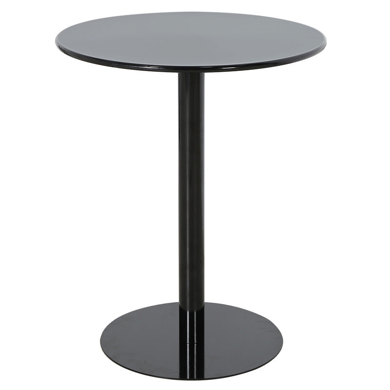 Pedestal Base Design Cocktail Table Multi-color Selection of Round Metal Coffee Table Gloss Black Clearhalo 'Coffee & Accent Tables' 'Coffee Tables' 'coffee_tables' 'furn' 'furn_coffee_tables' 'Furniture' 'furniture_coffee_tables' 'Living Room Furniture' 5022972