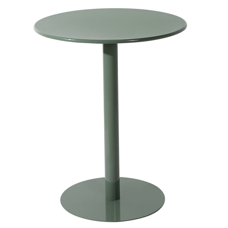 Pedestal Base Design Cocktail Table Multi-color Selection of Round Metal Coffee Table Olive Green Clearhalo 'Coffee & Accent Tables' 'Coffee Tables' 'coffee_tables' 'furn' 'furn_coffee_tables' 'Furniture' 'furniture_coffee_tables' 'Living Room Furniture' 5022985