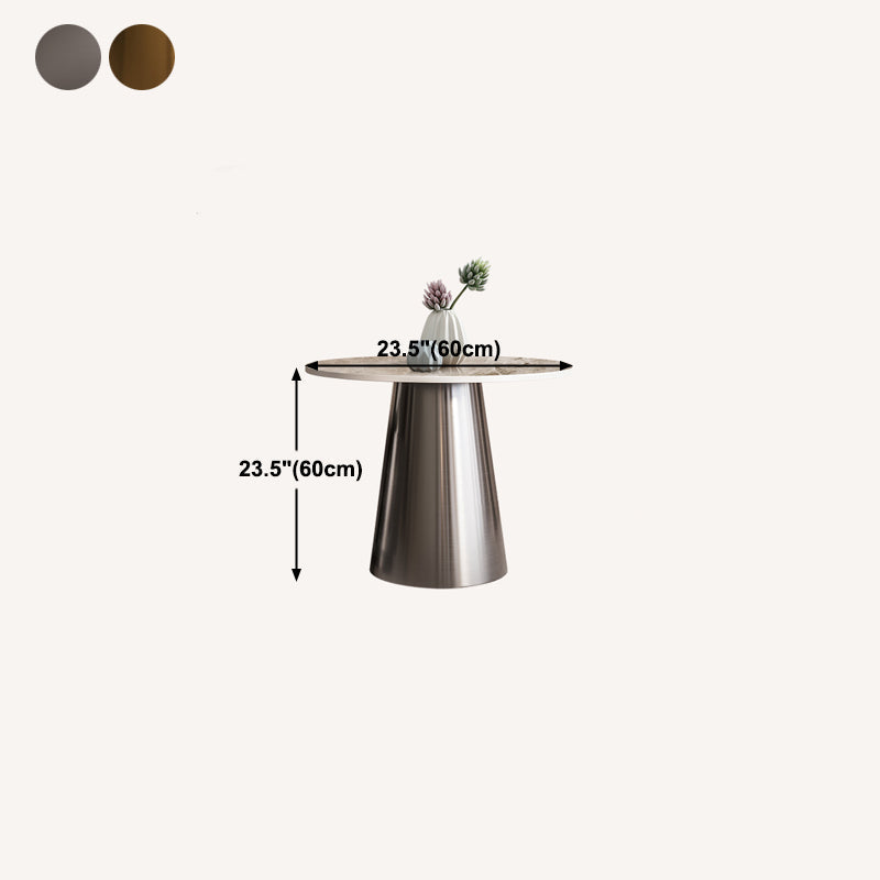 Mid-century Modern Cocktail Table Grey/gold Metal Round Coffee Table Clearhalo 'Coffee & Accent Tables' 'Coffee Tables' 'coffee_tables' 'furn' 'furn_coffee_tables' 'Furniture' 'furniture_coffee_tables' 'Living Room Furniture' 5023025