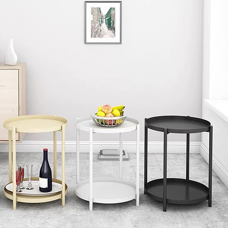 4 Legs Base Design Cocktail Table Multi-color Selection of Metal Iron Round Coffee Table Clearhalo 'Coffee & Accent Tables' 'Coffee Tables' 'coffee_tables' 'furn' 'furn_coffee_tables' 'Furniture' 'furniture_coffee_tables' 'Living Room Furniture' 5023069