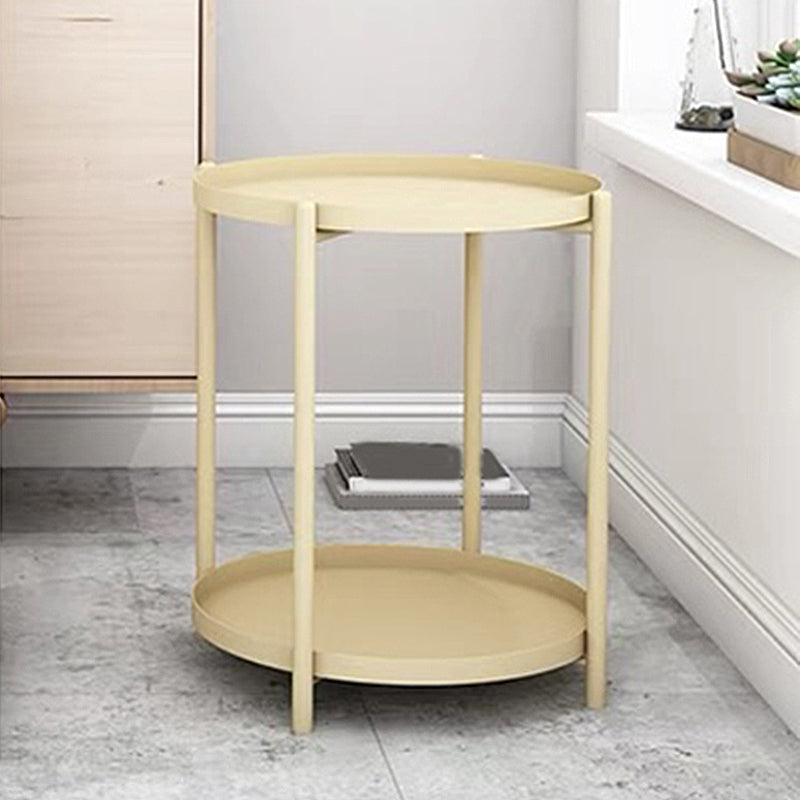 4 Legs Base Design Cocktail Table Multi-color Selection of Metal Iron Round Coffee Table Clearhalo 'Coffee & Accent Tables' 'Coffee Tables' 'coffee_tables' 'furn' 'furn_coffee_tables' 'Furniture' 'furniture_coffee_tables' 'Living Room Furniture' 5023071