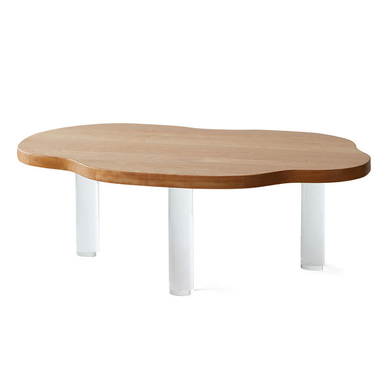 Nordic Style Cocktail Table Pine Material Wood ColorFree Shape Coffee Table Plastic Acrylic 31.5"L x 22"W x 16"H Clearhalo 'Coffee & Accent Tables' 'Coffee Tables' 'coffee_tables' 'furn' 'furn_coffee_tables' 'Furniture' 'furniture_coffee_tables' 'Living Room Furniture' 5023114