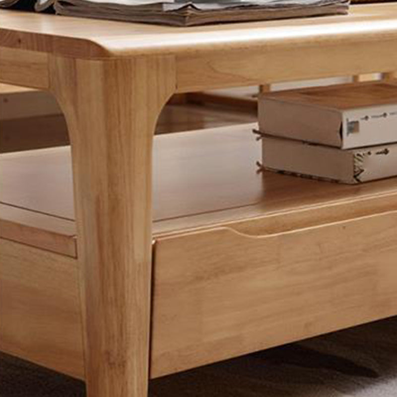 4 Legs Rectangular Coffee Table Made of Solid Wood/black/walnut/white Cocktail Table Clearhalo 'Coffee & Accent Tables' 'Coffee Tables' 'coffee_tables' 'furn' 'furn_coffee_tables' 'Furniture' 'furniture_coffee_tables' 'Living Room Furniture' 5023154