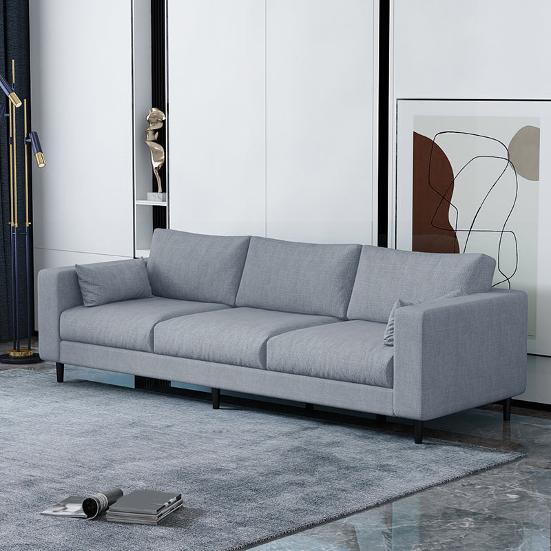 29.53"H Linen Square Arm Modern Sofa with Loose Back for Living Room, Apartment Light Gray Linen Blend Clearhalo 'furn' 'furn_sofas' 'Furniture' 'furniture_sofas' 'Living Room Furniture' 'Sofa' 'sofas' 5023160