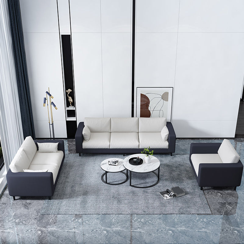 29.53"H Linen Square Arm Modern Sofa with Loose Back for Living Room, Apartment Clearhalo 'furn' 'furn_sofas' 'Furniture' 'furniture_sofas' 'Living Room Furniture' 'Sofa' 'sofas' 5023164