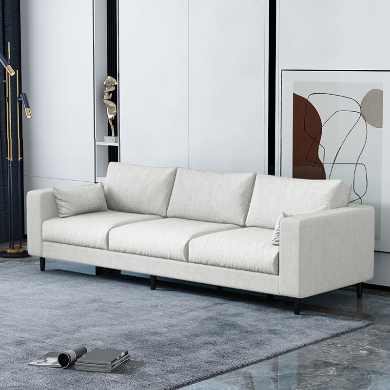 29.53"H Linen Square Arm Modern Sofa with Loose Back for Living Room, Apartment Off-White Linen Blend Clearhalo 'furn' 'furn_sofas' 'Furniture' 'furniture_sofas' 'Living Room Furniture' 'Sofa' 'sofas' 5023167