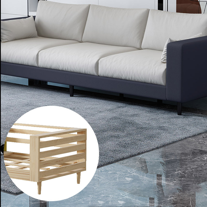 29.53"H Linen Square Arm Modern Sofa with Loose Back for Living Room, Apartment Clearhalo 'furn' 'furn_sofas' 'Furniture' 'furniture_sofas' 'Living Room Furniture' 'Sofa' 'sofas' 5023171