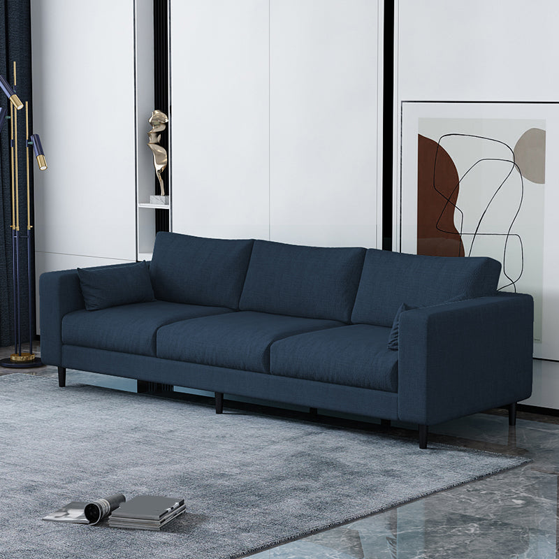 29.53"H Linen Square Arm Modern Sofa with Loose Back for Living Room, Apartment Dark Gray Linen Blend Clearhalo 'furn' 'furn_sofas' 'Furniture' 'furniture_sofas' 'Living Room Furniture' 'Sofa' 'sofas' 5023175