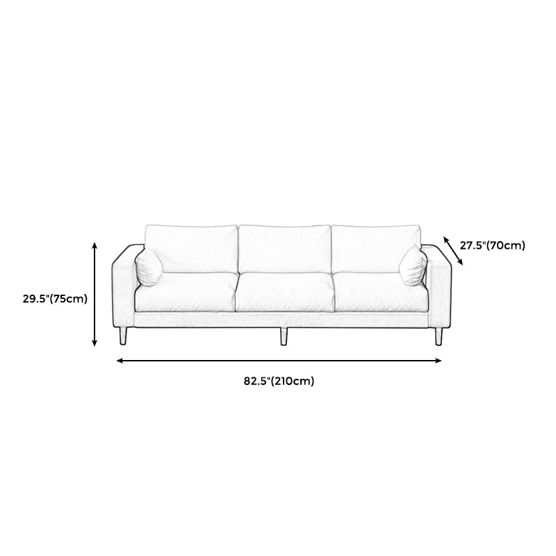 29.53"H Linen Square Arm Modern Sofa with Loose Back for Living Room, Apartment Clearhalo 'furn' 'furn_sofas' 'Furniture' 'furniture_sofas' 'Living Room Furniture' 'Sofa' 'sofas' 5023182