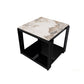 Square Marble Side Table Contemporary Black Storage Side Table Grey Clearhalo 'Coffee & Accent Tables' 'End & Side Tables' 'end_side_table' 'end_side_tables' 'furn' 'furn_end_side_tables' 'Furniture' 'furniture_end_side_table' 'Living Room Furniture' 5023220