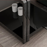 Square Marble Side Table Contemporary Black Storage Side Table Clearhalo 'Coffee & Accent Tables' 'End & Side Tables' 'end_side_table' 'end_side_tables' 'furn' 'furn_end_side_tables' 'Furniture' 'furniture_end_side_table' 'Living Room Furniture' 5023225