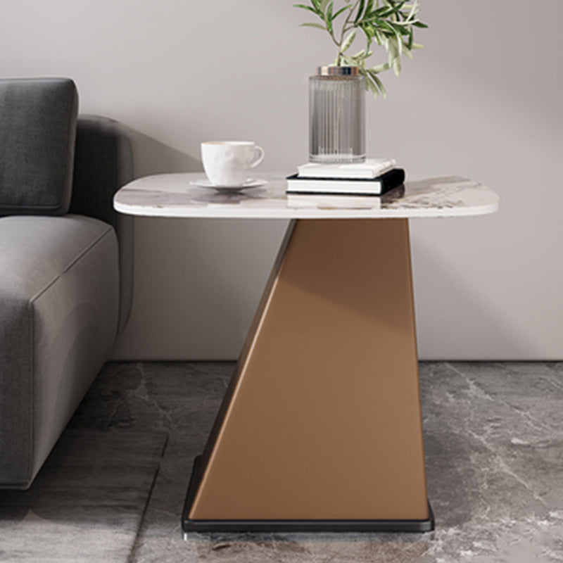 23.6" Floor Solid Wood Side Table Modern Multi - Color Marble Side Accent Table Brown Black White Grey Clearhalo 'Coffee & Accent Tables' 'End & Side Tables' 'end_side_table' 'end_side_tables' 'furn' 'furn_end_side_tables' 'Furniture' 'furniture_end_side_table' 'Living Room Furniture' 5023235