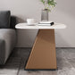 23.6" Floor Solid Wood Side Table Modern Multi - Color Marble Side Accent Table Brown Black White Clearhalo 'Coffee & Accent Tables' 'End & Side Tables' 'end_side_table' 'end_side_tables' 'furn' 'furn_end_side_tables' 'Furniture' 'furniture_end_side_table' 'Living Room Furniture' 5023236