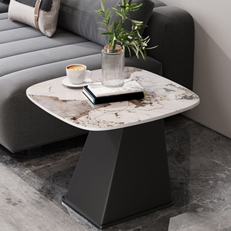 23.6" Floor Solid Wood Side Table Modern Multi - Color Marble Side Accent Table Black White Grey Clearhalo 'Coffee & Accent Tables' 'End & Side Tables' 'end_side_table' 'end_side_tables' 'furn' 'furn_end_side_tables' 'Furniture' 'furniture_end_side_table' 'Living Room Furniture' 5023252