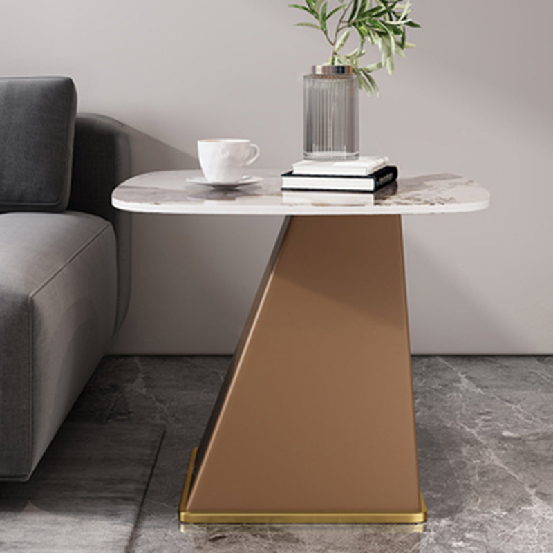 23.6" Floor Solid Wood Side Table Modern Multi - Color Marble Side Accent Table Brown Gold White Grey Clearhalo 'Coffee & Accent Tables' 'End & Side Tables' 'end_side_table' 'end_side_tables' 'furn' 'furn_end_side_tables' 'Furniture' 'furniture_end_side_table' 'Living Room Furniture' 5023253