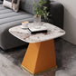 23.6" Floor Solid Wood Side Table Modern Multi - Color Marble Side Accent Table Orange Gold White Grey Clearhalo 'Coffee & Accent Tables' 'End & Side Tables' 'end_side_table' 'end_side_tables' 'furn' 'furn_end_side_tables' 'Furniture' 'furniture_end_side_table' 'Living Room Furniture' 5023255