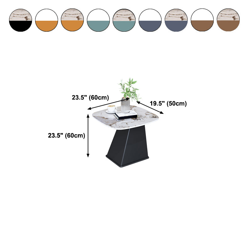 23.6" Floor Solid Wood Side Table Modern Multi - Color Marble Side Accent Table Clearhalo 'Coffee & Accent Tables' 'End & Side Tables' 'end_side_table' 'end_side_tables' 'furn' 'furn_end_side_tables' 'Furniture' 'furniture_end_side_table' 'Living Room Furniture' 5023259