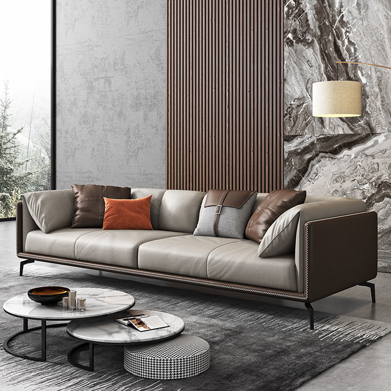 2125598427.56" H Pillow Top Arm Modern Sofa with Cushions Light-grey Standard Sofa 71"L x 37.5"W x 27.5"H Clearhalo 'furn' 'furn_sofas' 'Furniture' 'furniture_sofas' 'Living Room Furniture' 'Sofa' 'sofas' 5027754