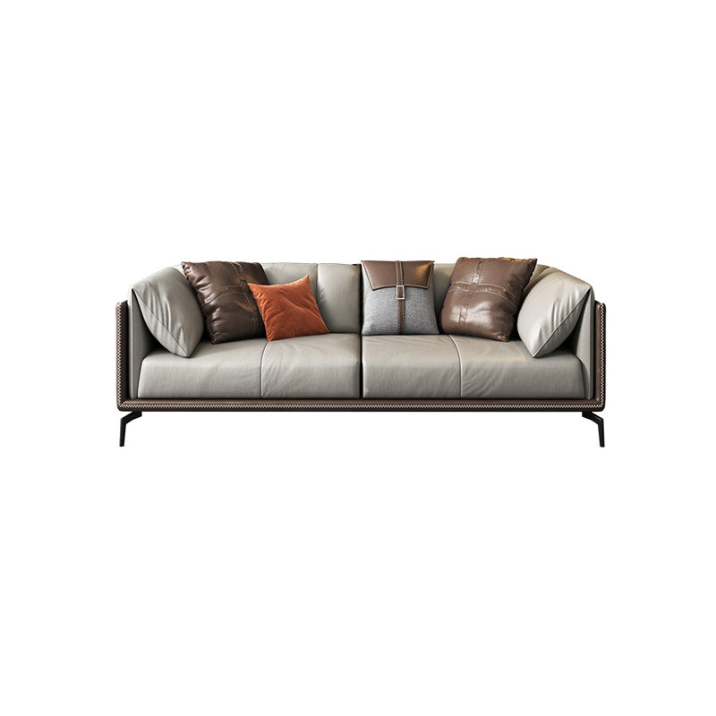 2125598427.56" H Pillow Top Arm Modern Sofa with Cushions Light-grey Standard Sofa Clearhalo 'furn' 'furn_sofas' 'Furniture' 'furniture_sofas' 'Living Room Furniture' 'Sofa' 'sofas' 5027758