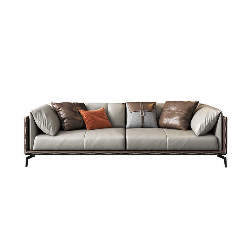 2125598427.56" H Pillow Top Arm Modern Sofa with Cushions Light-grey Standard Sofa Clearhalo 'furn' 'furn_sofas' 'Furniture' 'furniture_sofas' 'Living Room Furniture' 'Sofa' 'sofas' 5027760