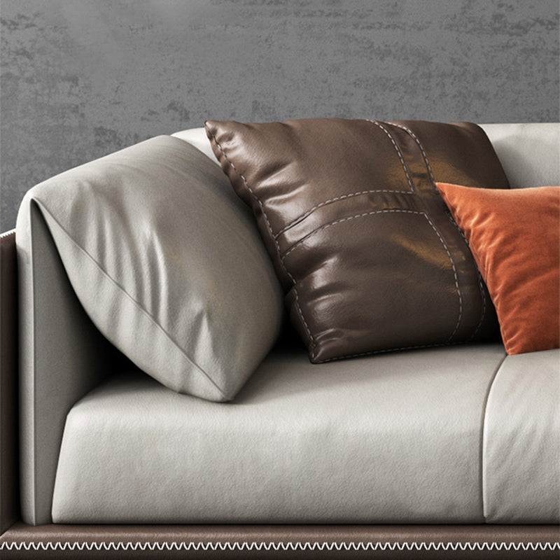 2125598427.56" H Pillow Top Arm Modern Sofa with Cushions Light-grey Standard Sofa Clearhalo 'furn' 'furn_sofas' 'Furniture' 'furniture_sofas' 'Living Room Furniture' 'Sofa' 'sofas' 5027766