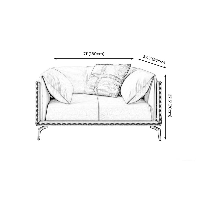 2125598427.56" H Pillow Top Arm Modern Sofa with Cushions Light-grey Standard Sofa Clearhalo 'furn' 'furn_sofas' 'Furniture' 'furniture_sofas' 'Living Room Furniture' 'Sofa' 'sofas' 5027767