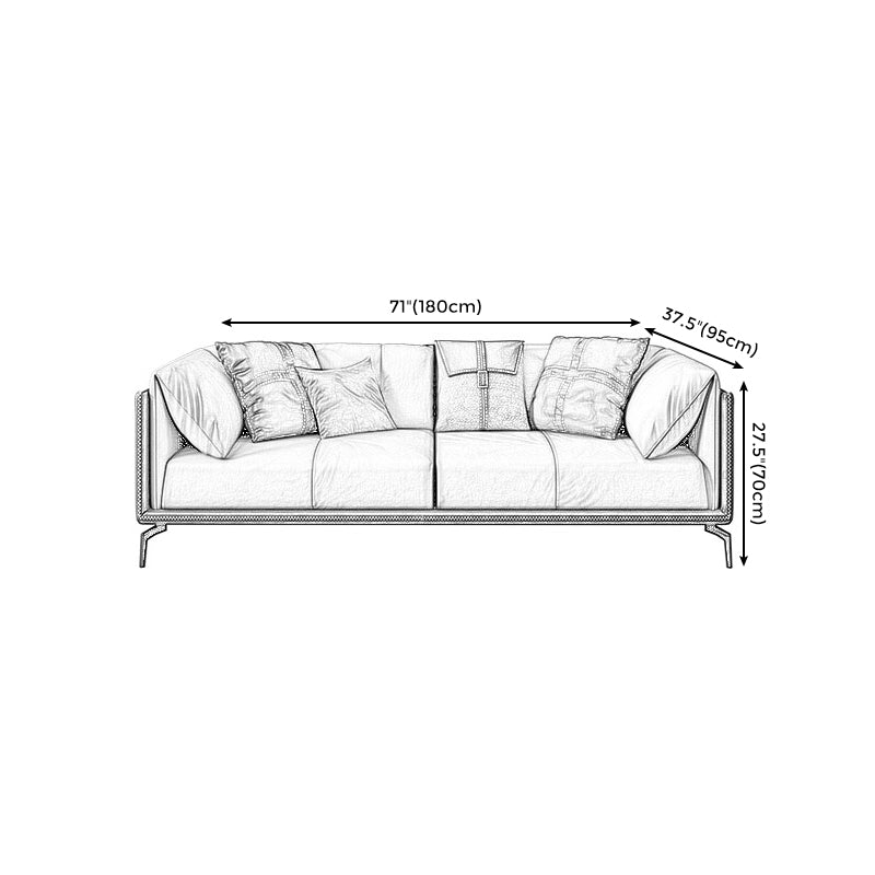 2125598427.56" H Pillow Top Arm Modern Sofa with Cushions Light-grey Standard Sofa Clearhalo 'furn' 'furn_sofas' 'Furniture' 'furniture_sofas' 'Living Room Furniture' 'Sofa' 'sofas' 5027768