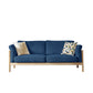 Modern Cotton Sofa Loose Back Sofa 32.6"W with Pillow Top Arm Blue Clearhalo 'furn' 'furn_sofas' 'Furniture' 'furniture_sofas' 'Living Room Furniture' 'Sofa' 'sofas' 5027779