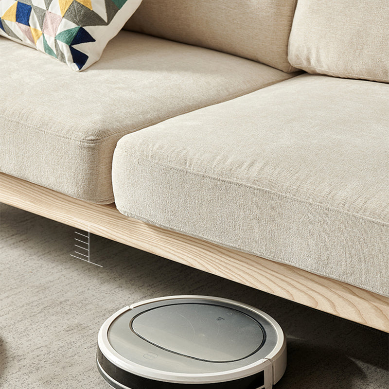 Modern Cotton Sofa Loose Back Sofa 32.6"W with Pillow Top Arm Clearhalo 'furn' 'furn_sofas' 'Furniture' 'furniture_sofas' 'Living Room Furniture' 'Sofa' 'sofas' 5027783