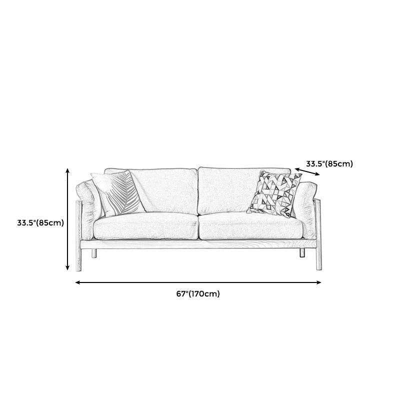 Modern Cotton Sofa Loose Back Sofa 32.6"W with Pillow Top Arm Clearhalo 'furn' 'furn_sofas' 'Furniture' 'furniture_sofas' 'Living Room Furniture' 'Sofa' 'sofas' 5027786