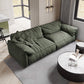Forest Green Modern Sofa 39"W with Tight Back Wide Square Arm 126"L x 39.5"W x 31.5"H Down Clearhalo 'furn' 'furn_sofas' 'Furniture' 'furniture_sofas' 'Living Room Furniture' 'Sofa' 'sofas' 5027788