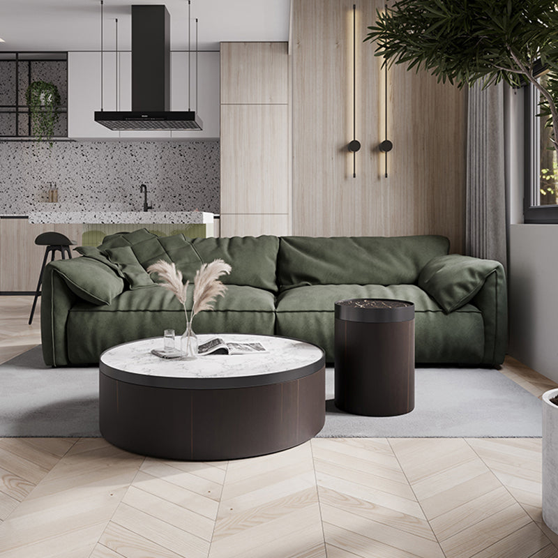 Forest Green Modern Sofa 39"W with Tight Back Wide Square Arm Clearhalo 'furn' 'furn_sofas' 'Furniture' 'furniture_sofas' 'Living Room Furniture' 'Sofa' 'sofas' 5027789