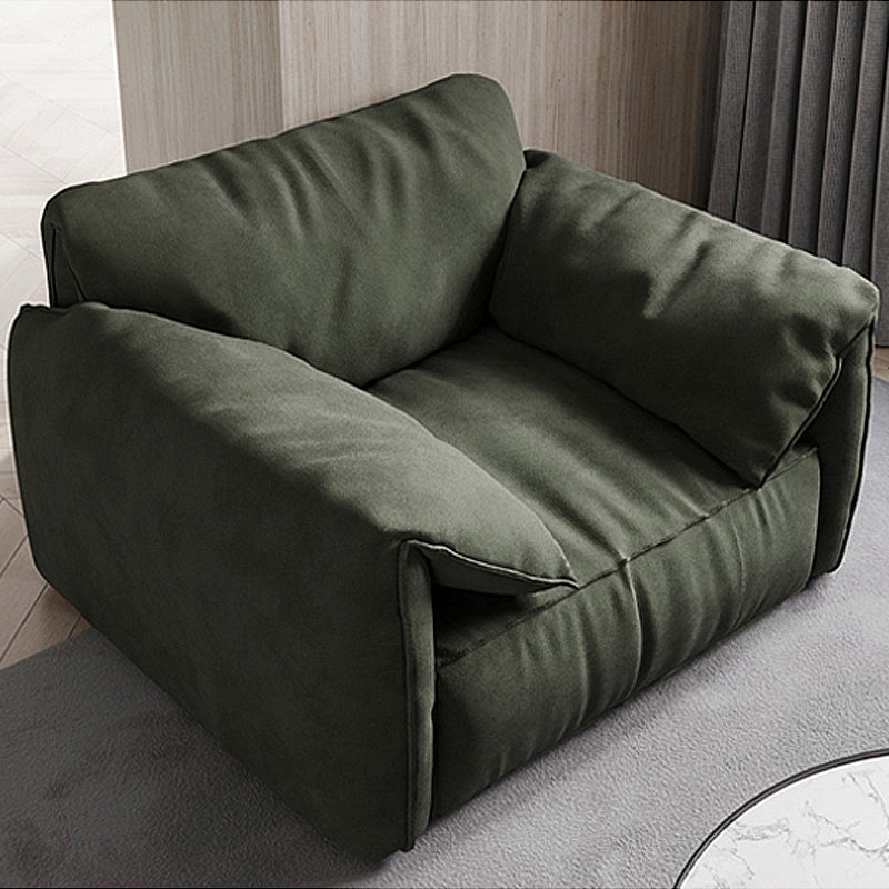 Forest Green Modern Sofa 39"W with Tight Back Wide Square Arm 47"L x 39.5"W x 31.5"H Clearhalo 'furn' 'furn_sofas' 'Furniture' 'furniture_sofas' 'Living Room Furniture' 'Sofa' 'sofas' 5027792