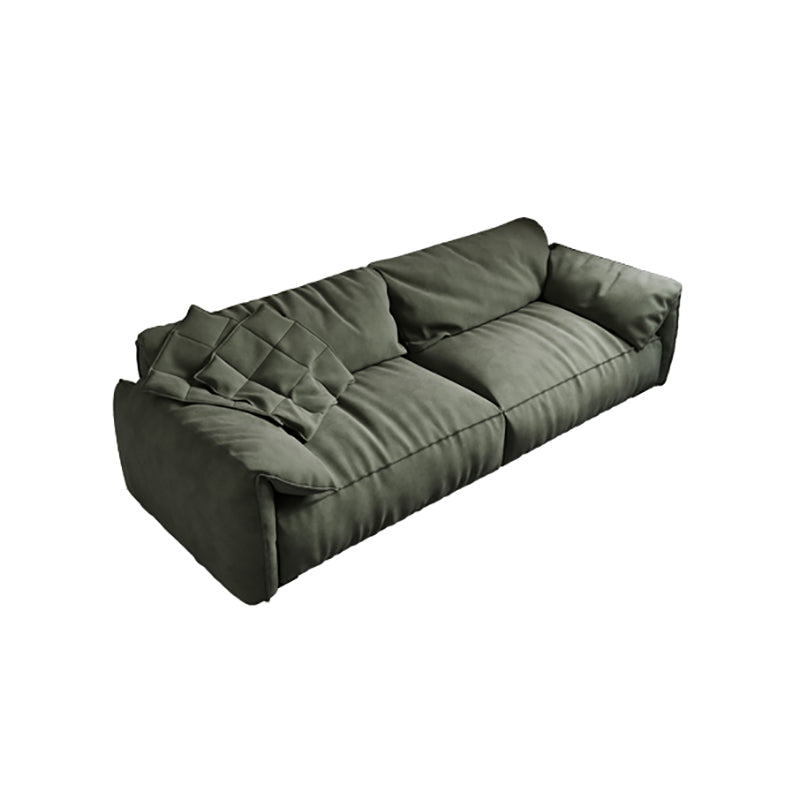 Forest Green Modern Sofa 39"W with Tight Back Wide Square Arm Clearhalo 'furn' 'furn_sofas' 'Furniture' 'furniture_sofas' 'Living Room Furniture' 'Sofa' 'sofas' 5027793