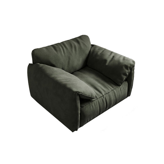 Forest Green Modern Sofa 39"W with Tight Back Wide Square Arm Clearhalo 'furn' 'furn_sofas' 'Furniture' 'furniture_sofas' 'Living Room Furniture' 'Sofa' 'sofas' 5027794