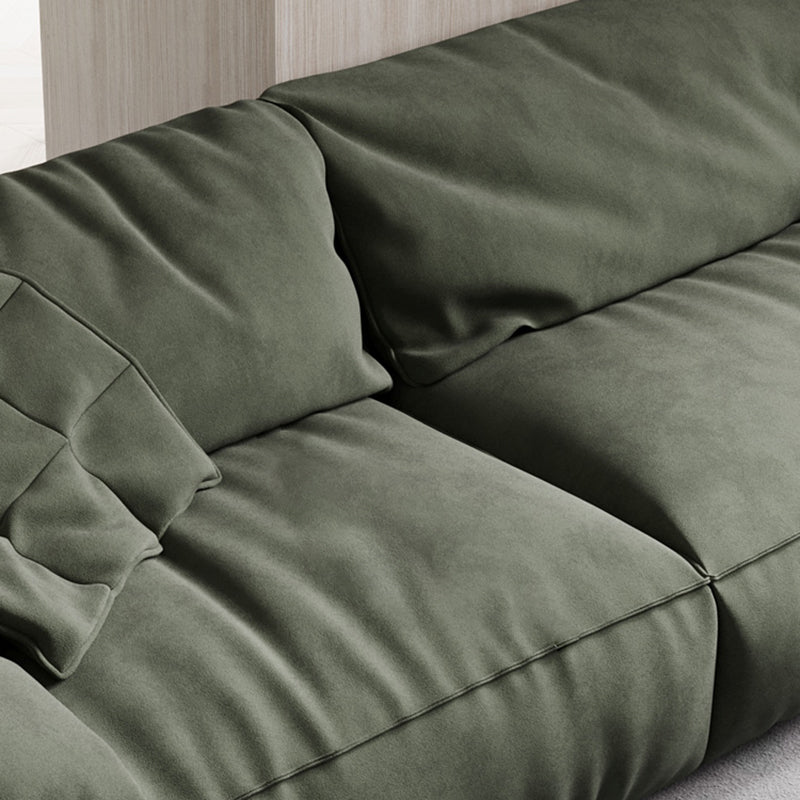 Forest Green Modern Sofa 39"W with Tight Back Wide Square Arm Clearhalo 'furn' 'furn_sofas' 'Furniture' 'furniture_sofas' 'Living Room Furniture' 'Sofa' 'sofas' 5027798