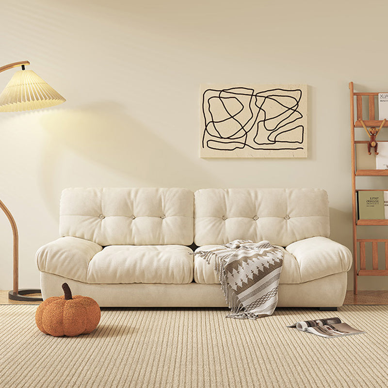 Faux Leather Tufted Back Sofa 40.1 "W Sofa with Pillow Top Arm Clearhalo 'furn' 'furn_sofas' 'Furniture' 'furniture_sofas' 'Living Room Furniture' 'Sofa' 'sofas' 5027808