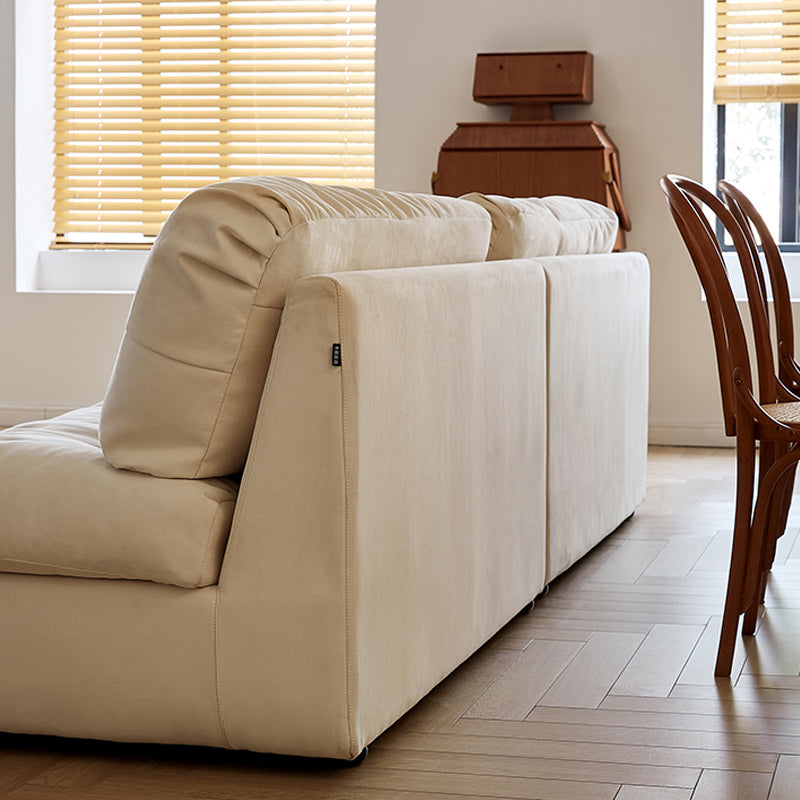 Faux Leather Tufted Back Sofa 40.1 "W Sofa with Pillow Top Arm Clearhalo 'furn' 'furn_sofas' 'Furniture' 'furniture_sofas' 'Living Room Furniture' 'Sofa' 'sofas' 5027813