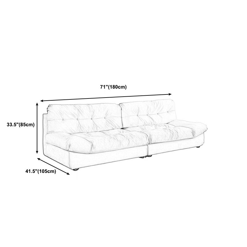 Faux Leather Tufted Back Sofa 40.1 "W Sofa with Pillow Top Arm Clearhalo 'furn' 'furn_sofas' 'Furniture' 'furniture_sofas' 'Living Room Furniture' 'Sofa' 'sofas' 5027816