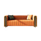 28" High Mid Century Modern Tuxedo Arm Sofa for Living Room, Apartment 70.9"L x 31.5"W x 29.5"H Orange Clearhalo 'furn' 'furn_sofas' 'Furniture' 'furniture_sofas' 'Living Room Furniture' 'Sofa' 'sofas' 5027843