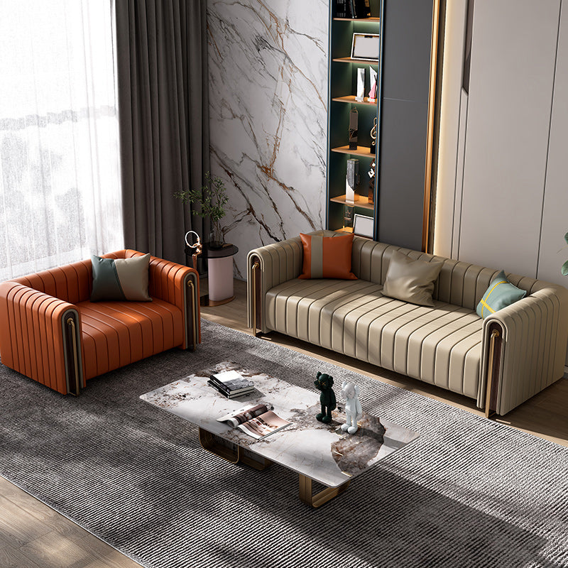 28" High Mid Century Modern Tuxedo Arm Sofa for Living Room, Apartment Clearhalo 'furn' 'furn_sofas' 'Furniture' 'furniture_sofas' 'Living Room Furniture' 'Sofa' 'sofas' 5027844