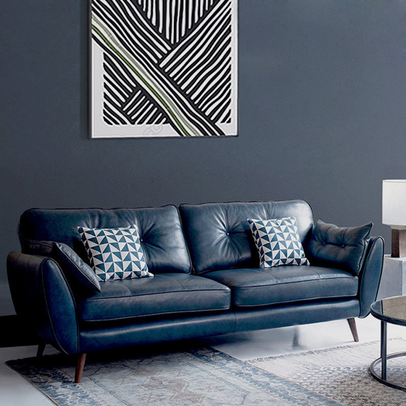 Modern Tufted Split-Back Sofa 35.43"High Pillow Top Arm Sofa Clearhalo 'furn' 'furn_sofas' 'Furniture' 'furniture_sofas' 'Living Room Furniture' 'Sofa' 'sofas' 5027865