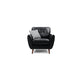 Modern Tufted Split-Back Sofa 35.43"High Pillow Top Arm Sofa 37"L x 33"W x 35.5"H Black Clearhalo 'furn' 'furn_sofas' 'Furniture' 'furniture_sofas' 'Living Room Furniture' 'Sofa' 'sofas' 5027872