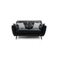Modern Tufted Split-Back Sofa 35.43"High Pillow Top Arm Sofa 59"L x 33.5"W x 35.5"H Black Clearhalo 'furn' 'furn_sofas' 'Furniture' 'furniture_sofas' 'Living Room Furniture' 'Sofa' 'sofas' 5027874