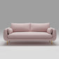 31.5"H Polyester Blend Tuxedo Arm Loose Back Sofa For Living Room Pink Clearhalo 'furn' 'furn_sofas' 'Furniture' 'furniture_sofas' 'Living Room Furniture' 'Sofa' 'sofas' 5027910