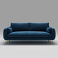 31.5"H Polyester Blend Tuxedo Arm Loose Back Sofa For Living Room Dark Blue Clearhalo 'furn' 'furn_sofas' 'Furniture' 'furniture_sofas' 'Living Room Furniture' 'Sofa' 'sofas' 5027911