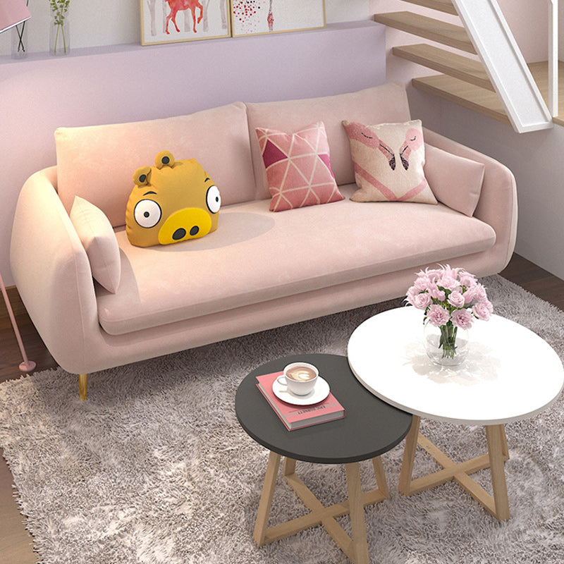 31.5"H Polyester Blend Tuxedo Arm Loose Back Sofa For Living Room Clearhalo 'furn' 'furn_sofas' 'Furniture' 'furniture_sofas' 'Living Room Furniture' 'Sofa' 'sofas' 5027913